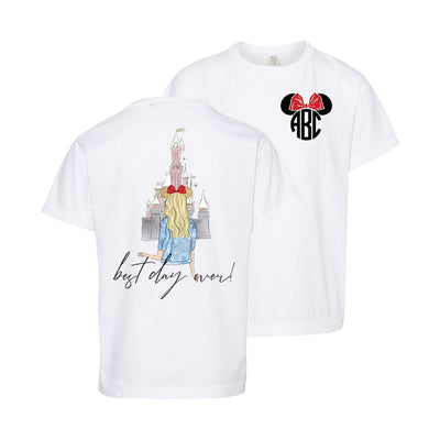 Kids Monogrammed 'Disney Best Day Ever' Front & Back T-Shirt - United Monograms