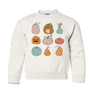 Kids Monogrammed 'Fall Pumpkins' Crewneck Sweatshirt - United Monograms