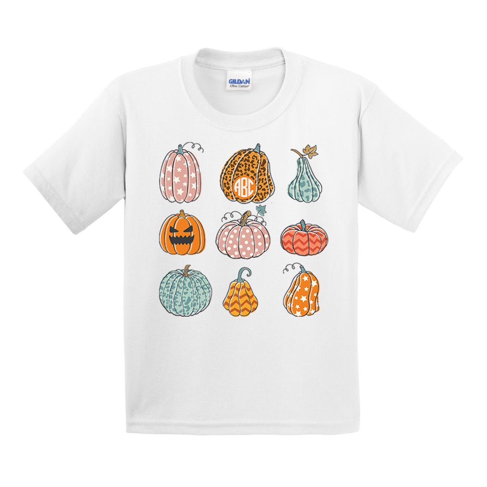 Kids Monogrammed 'Fall Pumpkins' T-Shirt - United Monograms