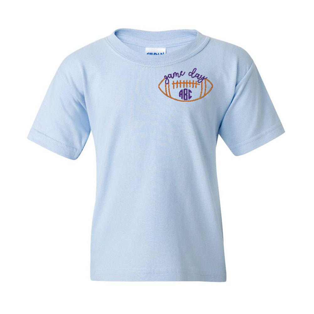 Kids Monogrammed Football Game Day T-Shirt - United Monograms