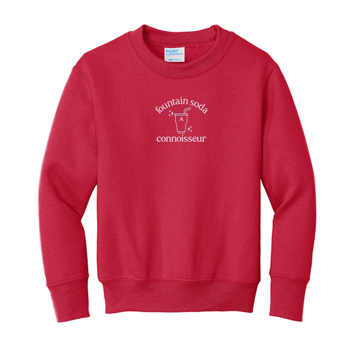 Kids Monogrammed 'Fountain Soda Connoisseur' Crewneck Sweatshirt - United Monograms