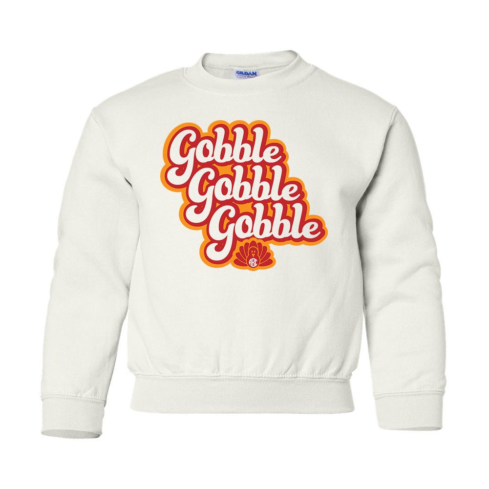 Kids Monogrammed 'Gobble Gobble' Crewneck Sweatshirt - United Monograms