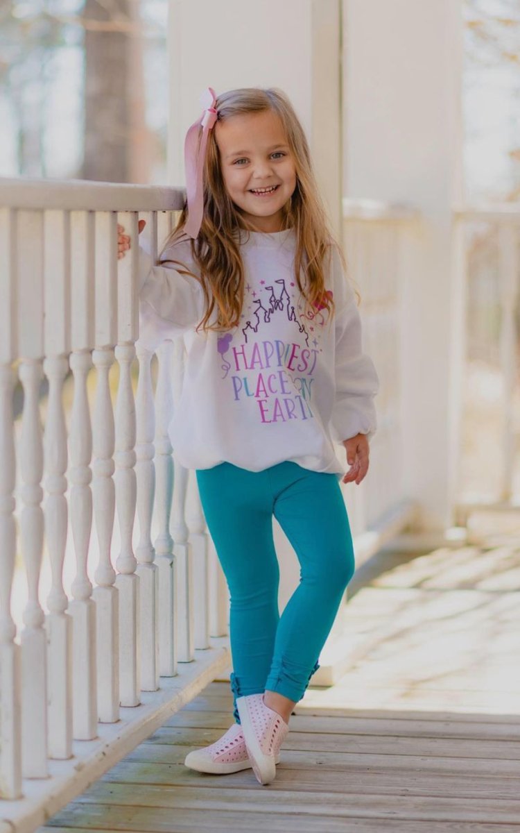 Kids Monogrammed 'Happiest Place on Earth' Crewneck Sweatshirt - United Monograms