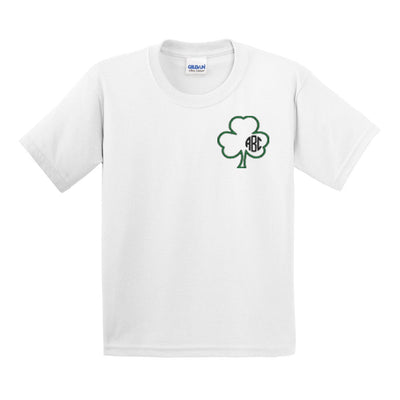 Kids Monogrammed Irish Shamrock T-Shirt - United Monograms