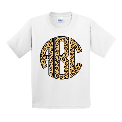 Kids Monogrammed 'Leopard' Big Print T-Shirt - United Monograms