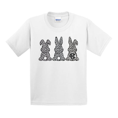 Kids Monogrammed 'Leopard Bunnies' T-Shirt - United Monograms