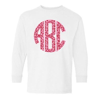 Kids Monogrammed 'Leopard Love' Long Sleeve T-Shirt - United Monograms