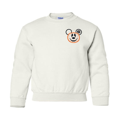 Kids Monogrammed Mickey Pumpkin Crewneck Sweatshirt - United Monograms