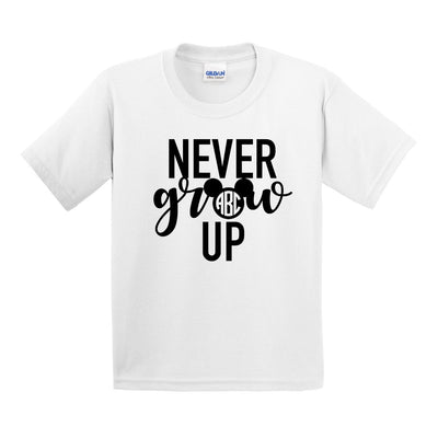 Kids Monogrammed 'Never Grow Up' T-Shirt - United Monograms