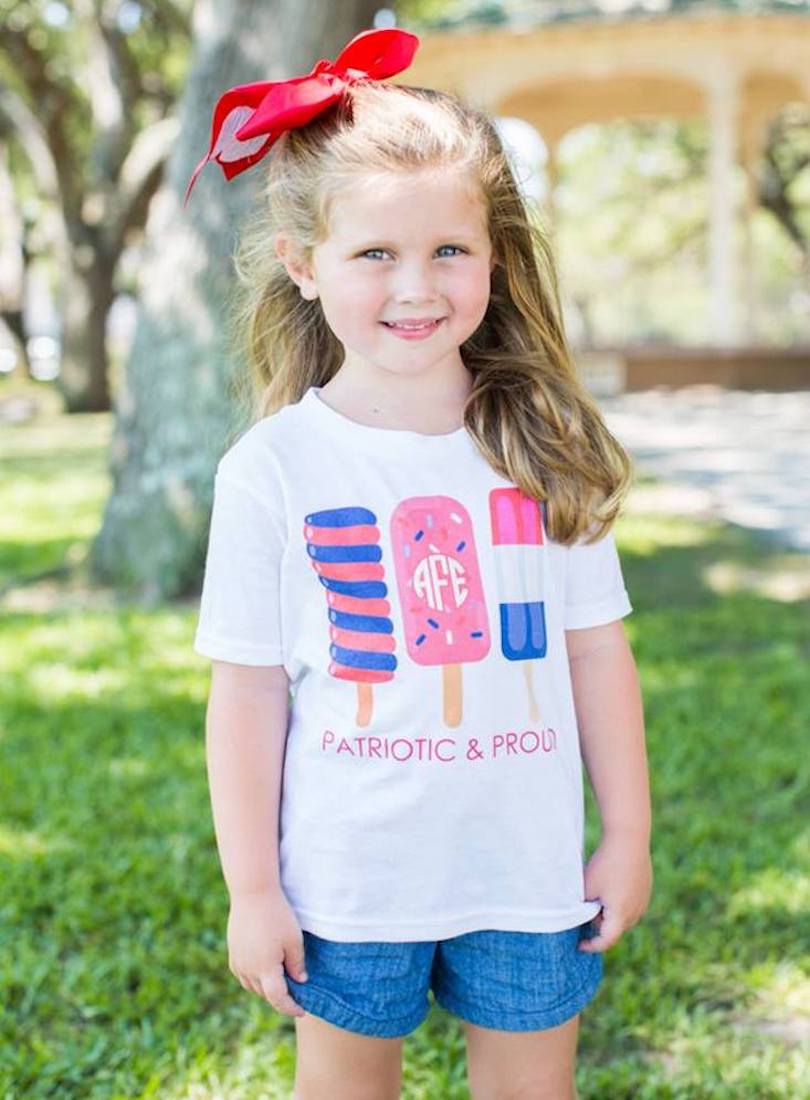 Kids Monogrammed 'Patriotic & Proud' T-Shirt - United Monograms