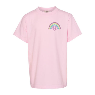 Kids Monogrammed Rainbow Comfort Colors T-Shirt - United Monograms