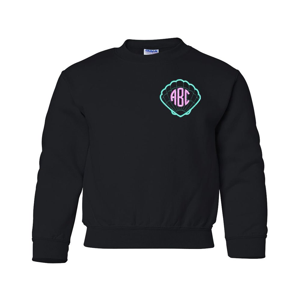 Kids Monogrammed Seashells Crewneck Sweatshirt - United Monograms