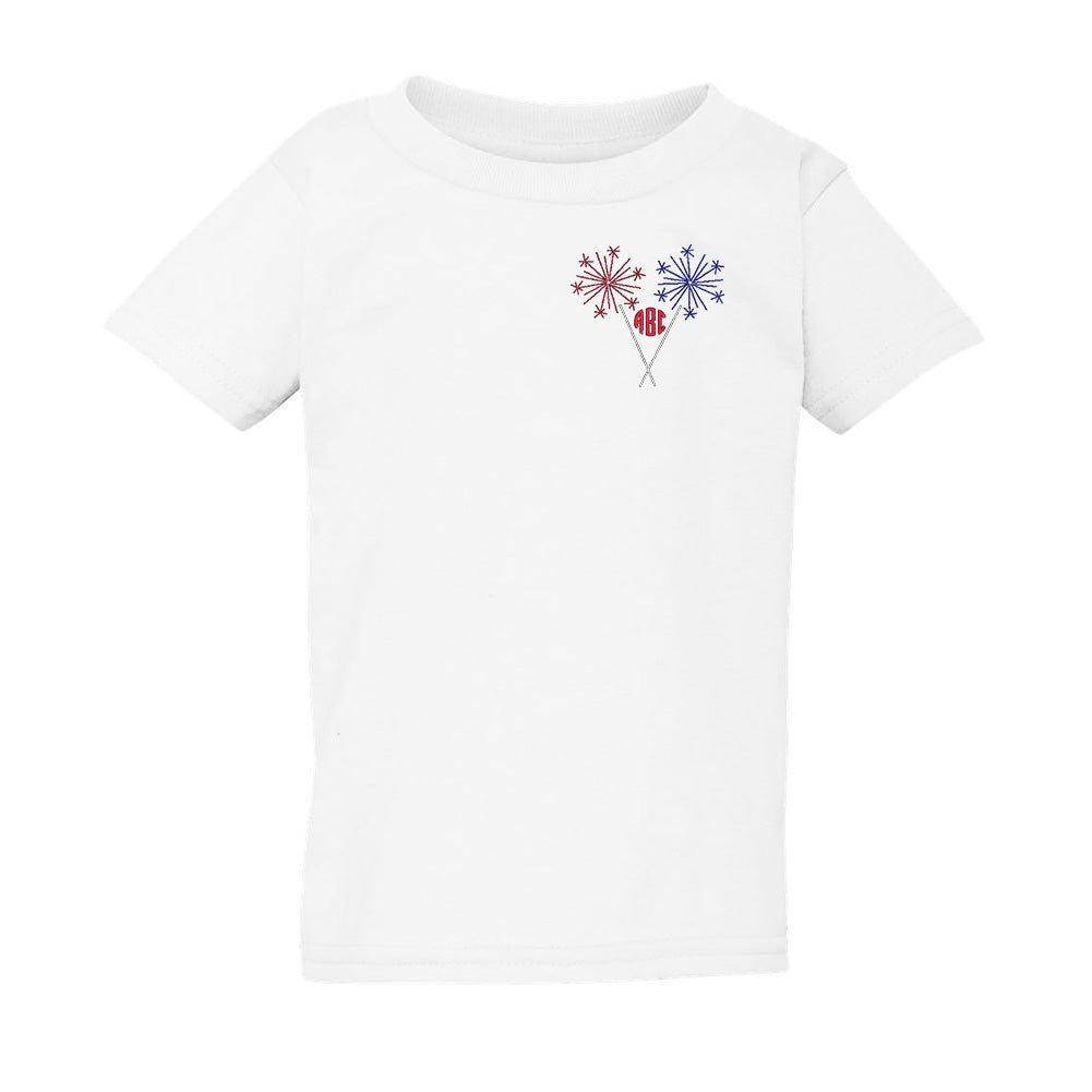 Kids Monogrammed Sparklers T-Shirt - United Monograms