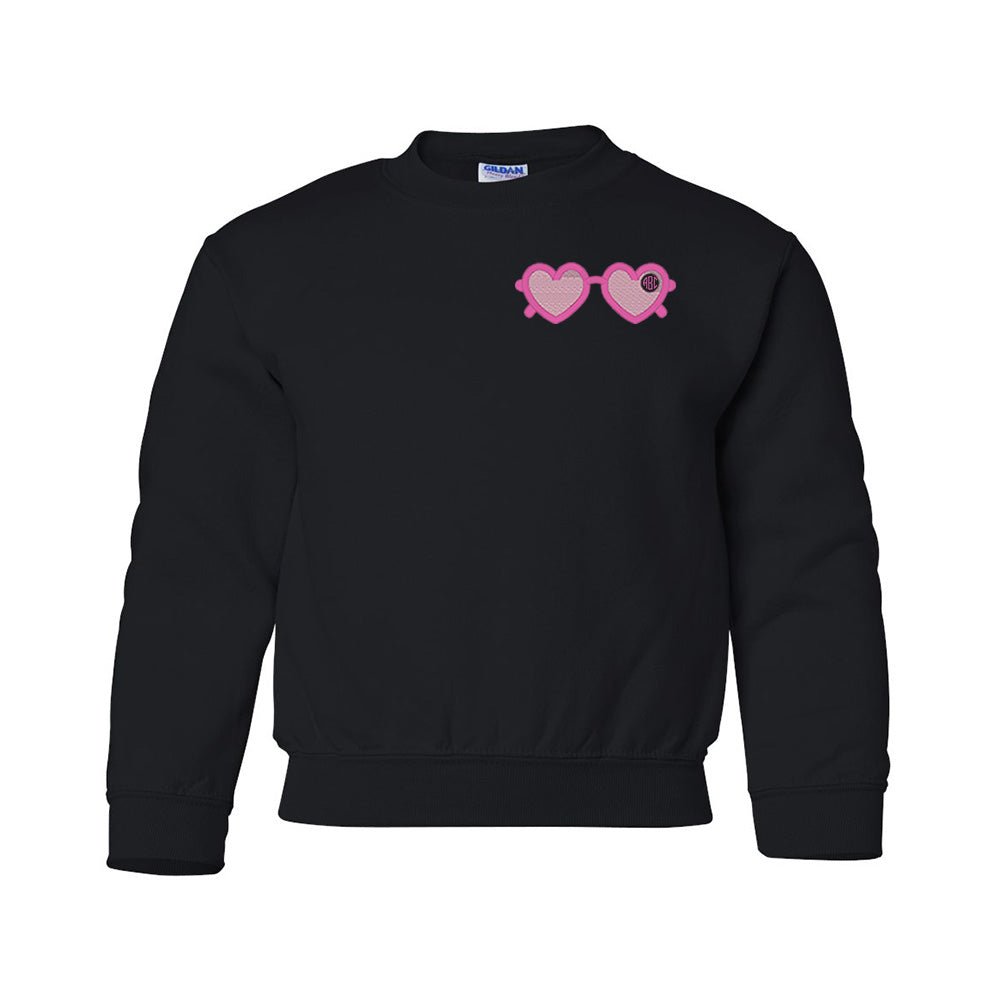 Kids Monogrammed Sunglasses Crewneck Sweatshirt - United Monograms