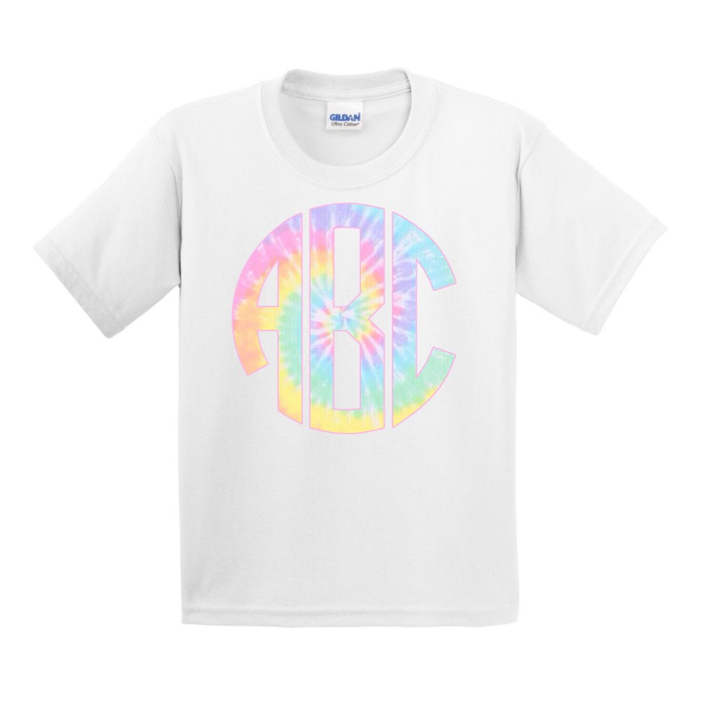 Kids Monogrammed 'Tie Dye' Big Print T-Shirt - United Monograms