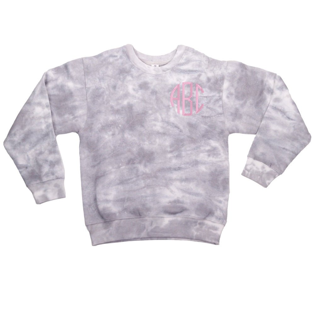 Kids Monogrammed Tie Dye Fleece Sweatshirt - United Monograms