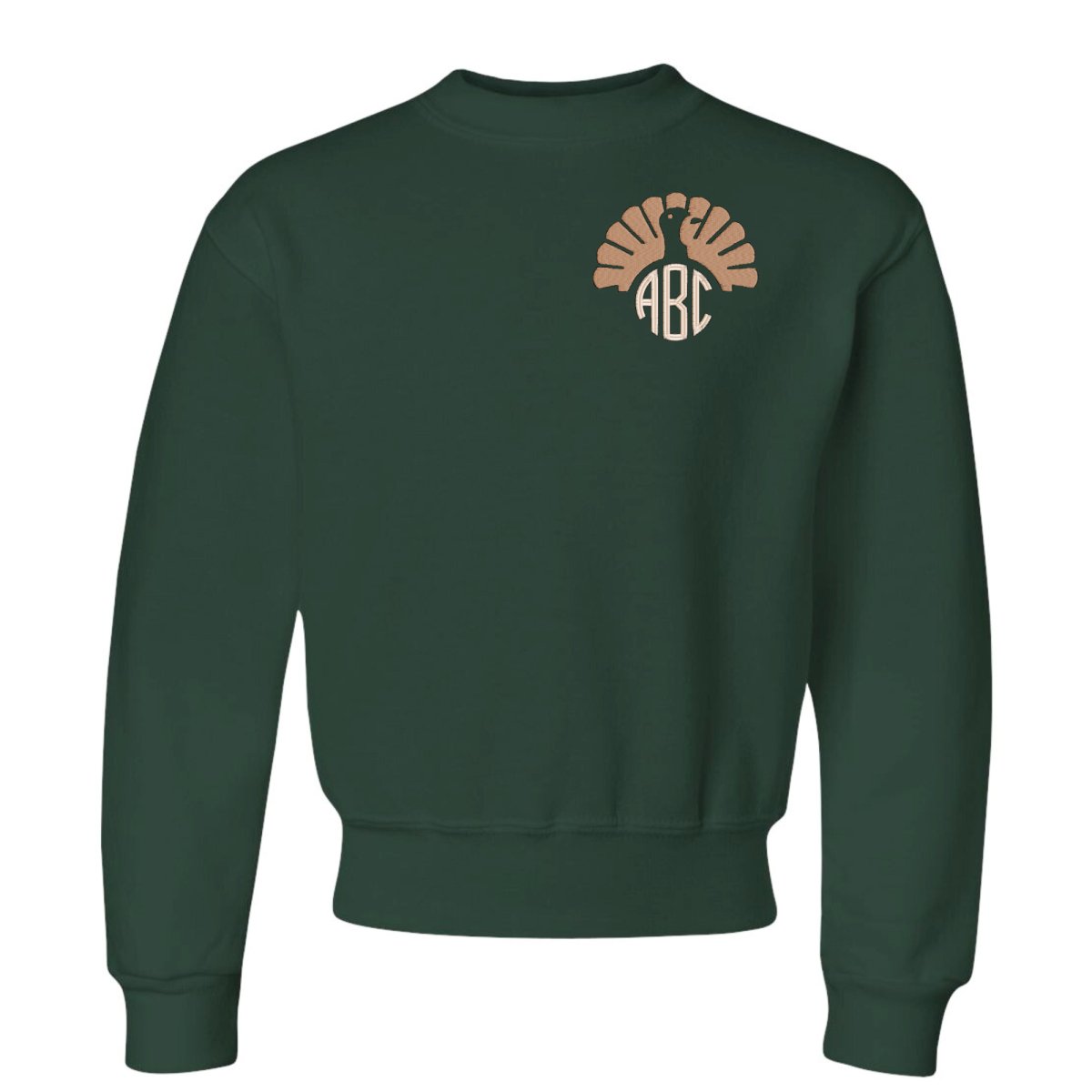 Kids Monogrammed Turkey Crewneck Sweatshirt - United Monograms