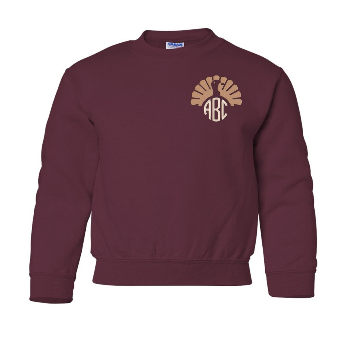 Kids Monogrammed Turkey Crewneck Sweatshirt - United Monograms