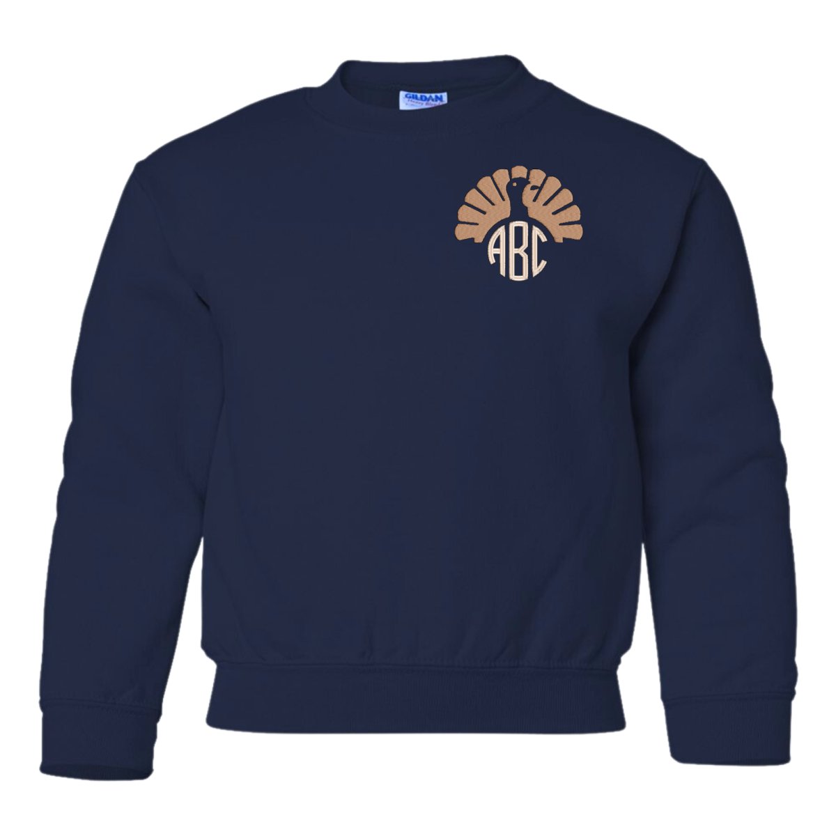 Kids Monogrammed Turkey Crewneck Sweatshirt - United Monograms