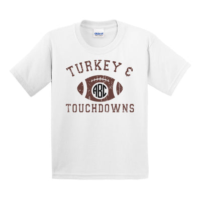 Kids Monogrammed 'Turkeys & Touchdowns' T-Shirt - United Monograms