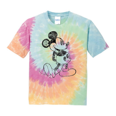 Kids Monogrammed 'Vintage Mickey' Tie Dye T-Shirt - United Monograms
