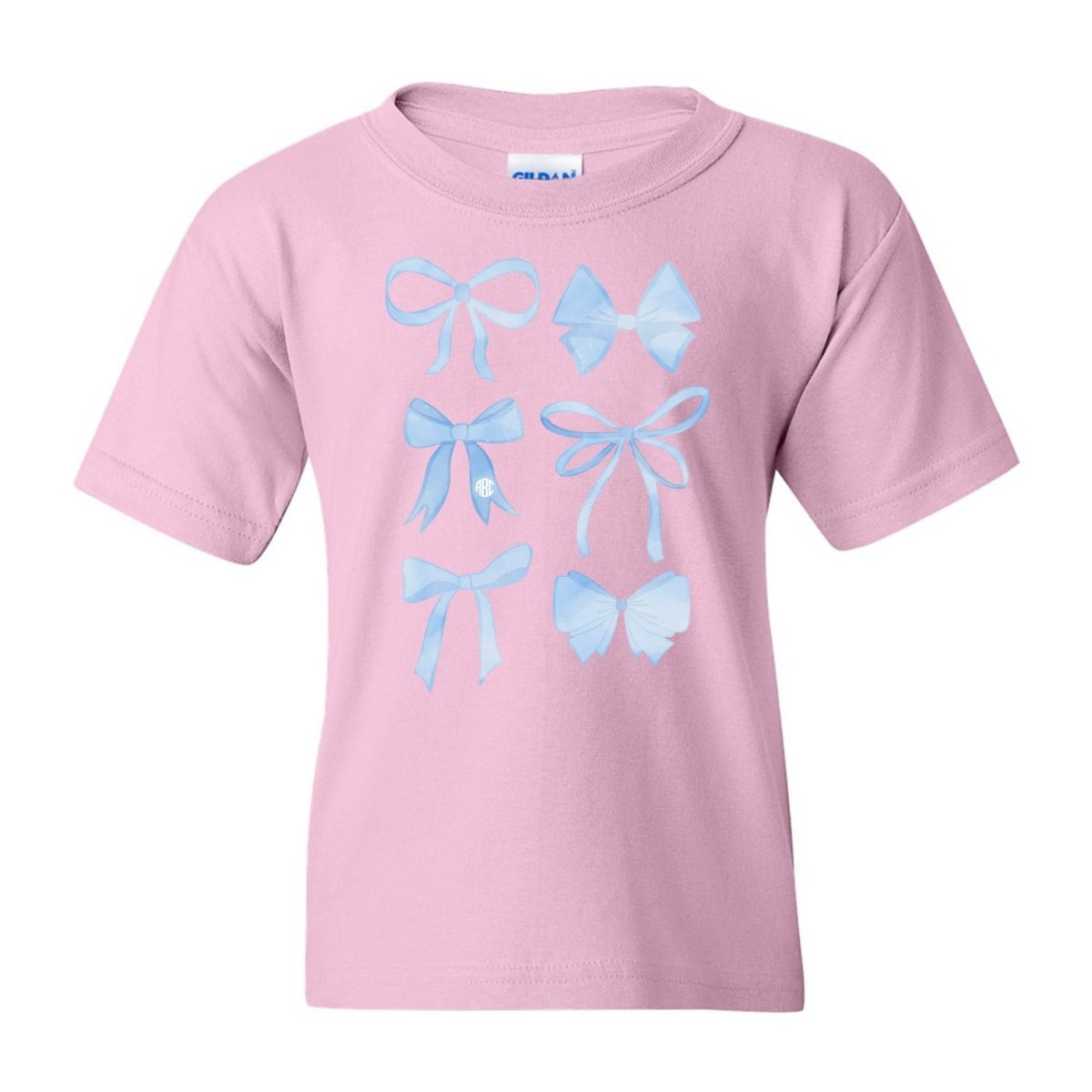 Kids Monogrammed 'Watercolor Bows' T-Shirt - United Monograms