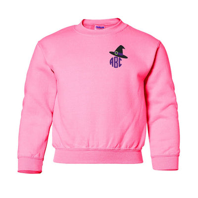 Kids Monogrammed 'Witch Hat' Crewneck Sweatshirt - United Monograms