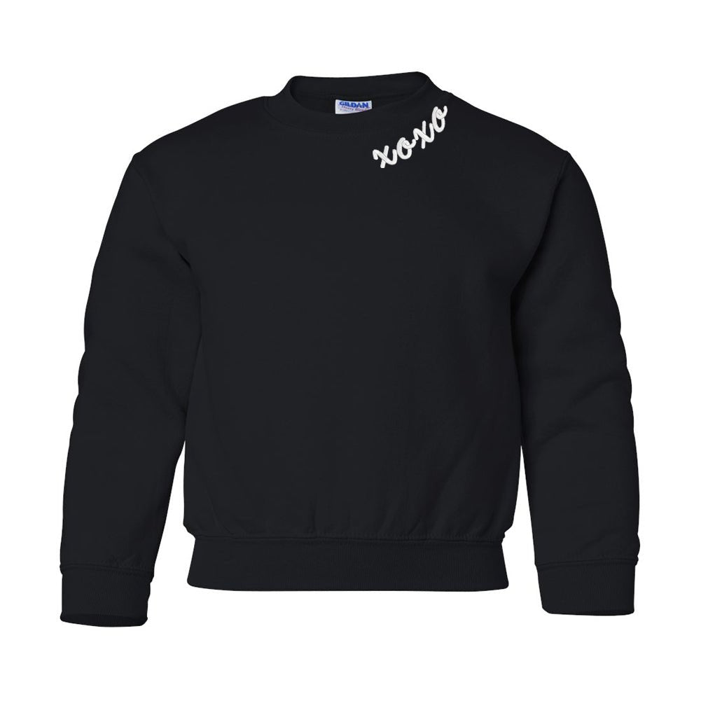 Kids Monogrammed XOXO Script Crewneck Sweatshirt - United Monograms