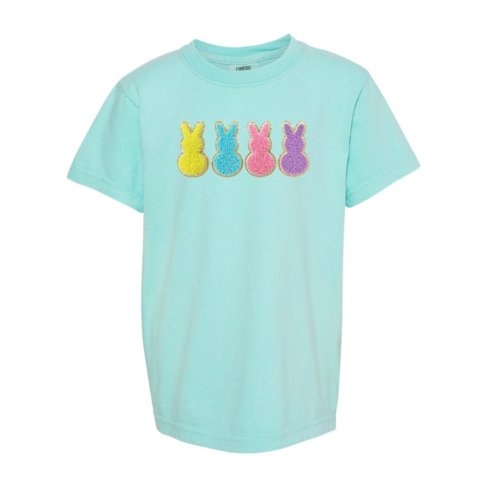 Kids Peeps Letter Patch Comfort Colors T-Shirt - United Monograms