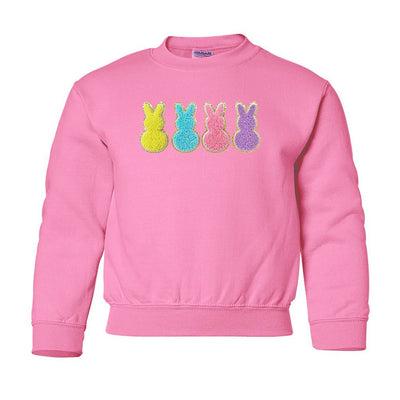 Kids Peeps Letter Patch Crewneck Sweatshirt - United Monograms