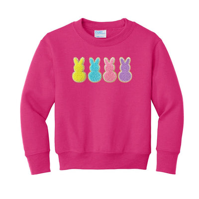 Kids Peeps Letter Patch Crewneck Sweatshirt - United Monograms