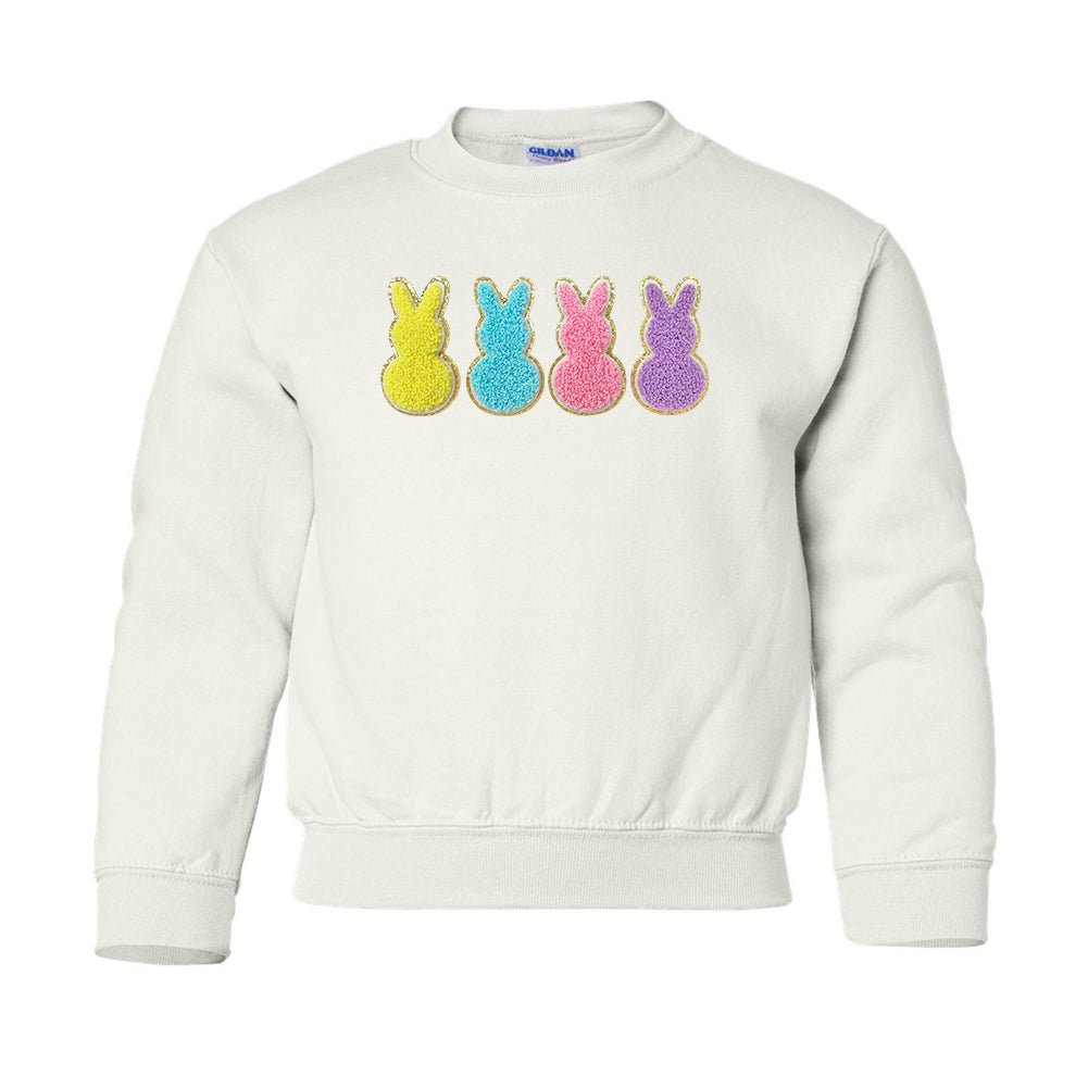 Kids Peeps Letter Patch Crewneck Sweatshirt - United Monograms