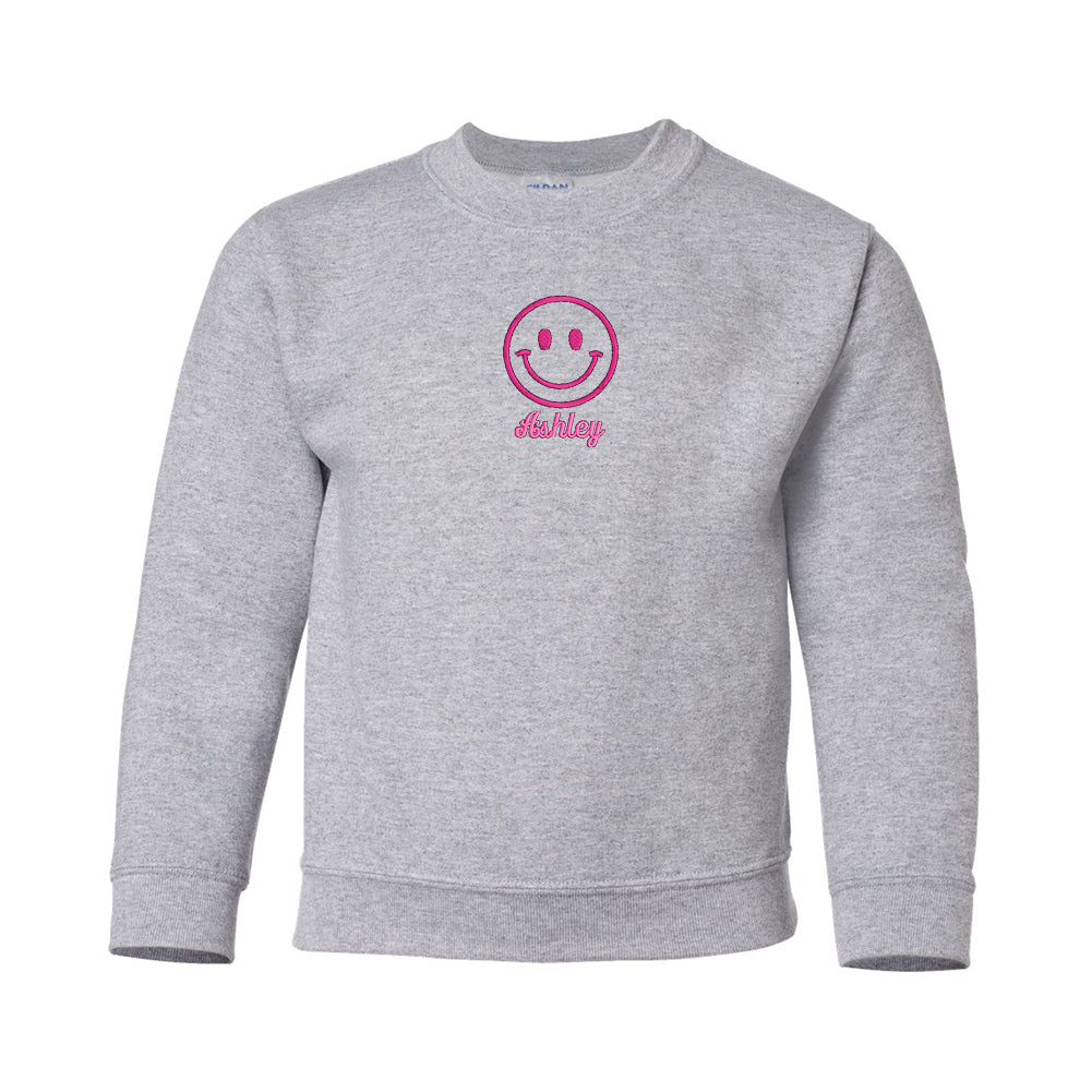 Kids 'Smiley Face' Crewneck Sweatshirt - United Monograms