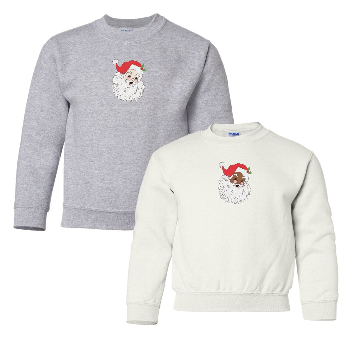 Kids 'Vintage Santa' Embroidered Crewneck Sweatshirt - United Monograms