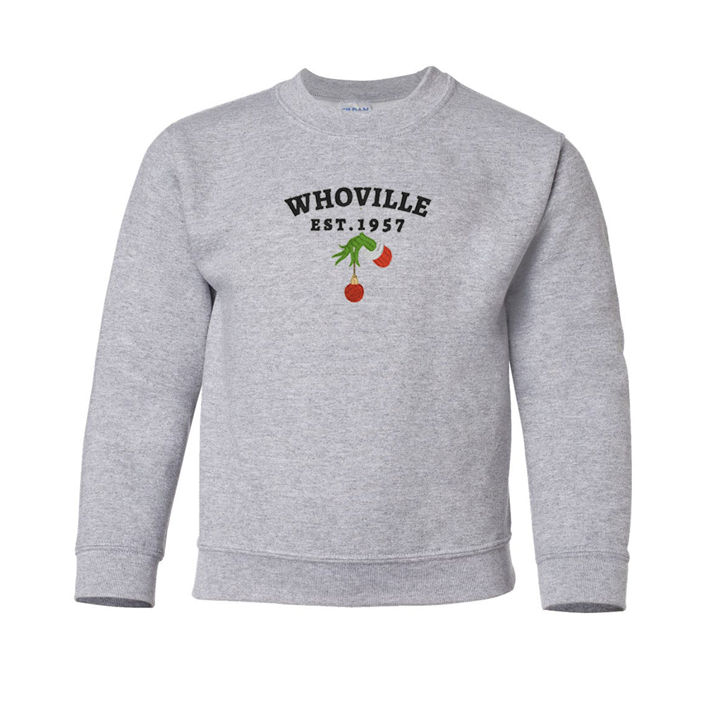 Kids Whoville Embroidered Crewneck Sweatshirt - United Monograms