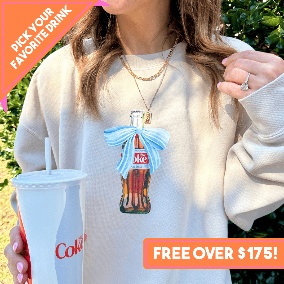 LIMITED EDITION 'Bow Beverages' Cozy Crew (FREE! *ADD TO CART*) - United Monograms