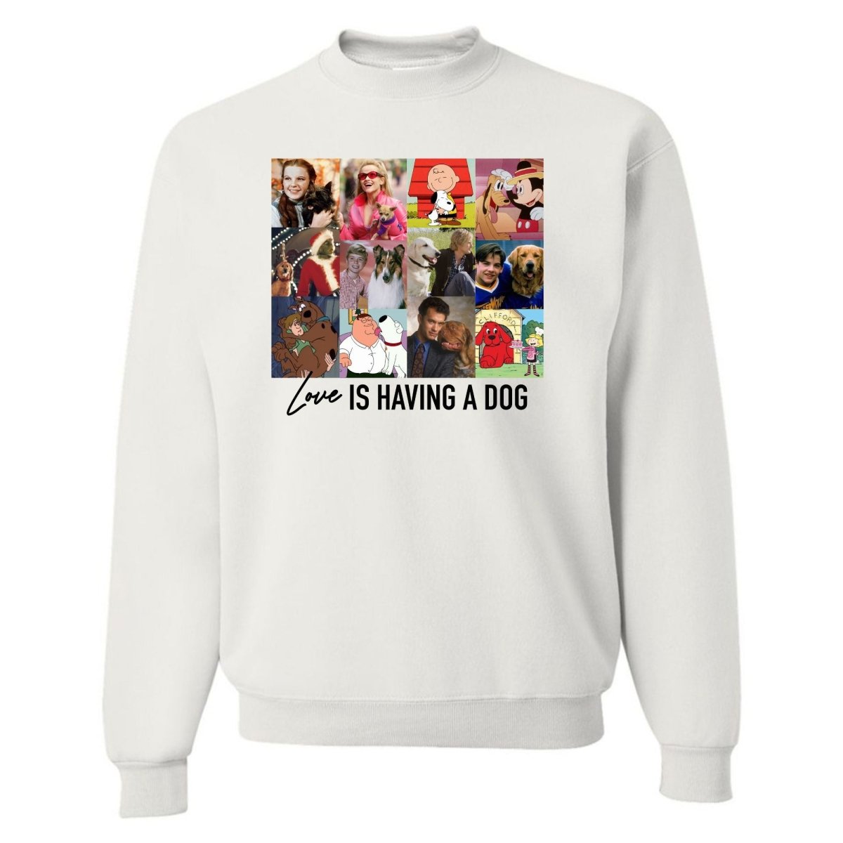 'Love Is Having A Dog' Crewneck Sweatshirt - United Monograms