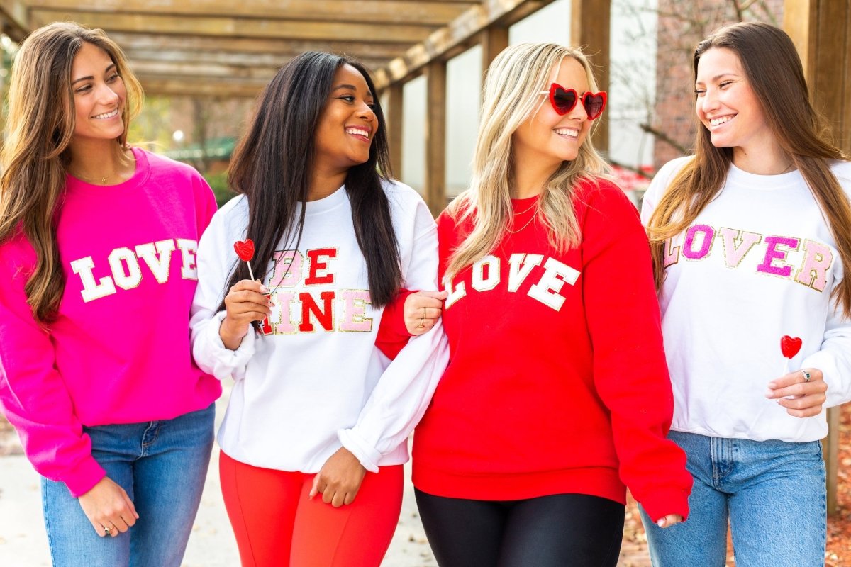 Love/Lover Letter Patch Crewneck Sweatshirt - United Monograms