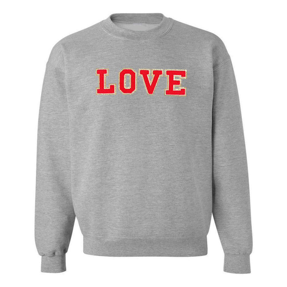 Love/Lover Letter Patch Crewneck Sweatshirt - United Monograms