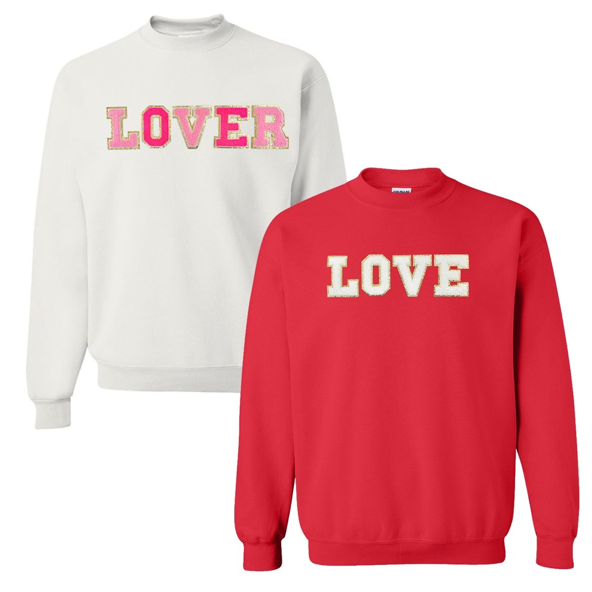 Love/Lover Letter Patch Crewneck Sweatshirt - United Monograms