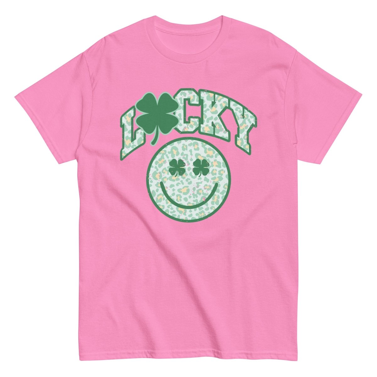'Lucky Smiley Face' Basic T - Shirt - United Monograms