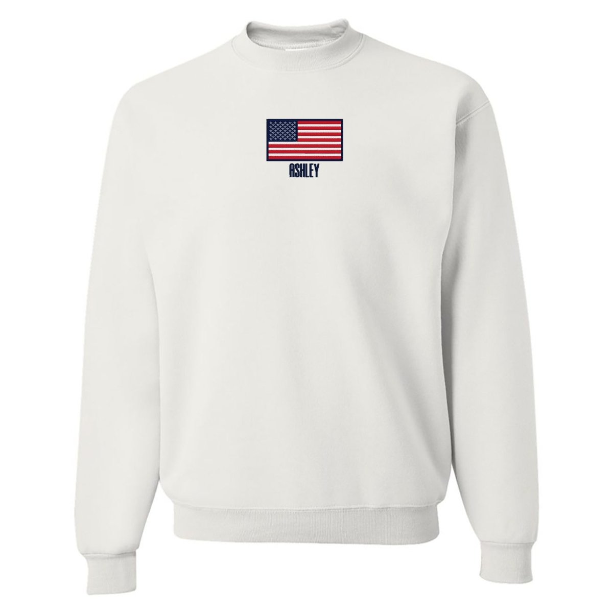 Make It Yours™ 'American Flag' Crewneck Sweatshirt - United Monograms