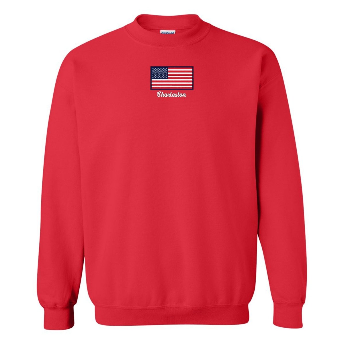 Make It Yours™ 'American Flag' Crewneck Sweatshirt - United Monograms