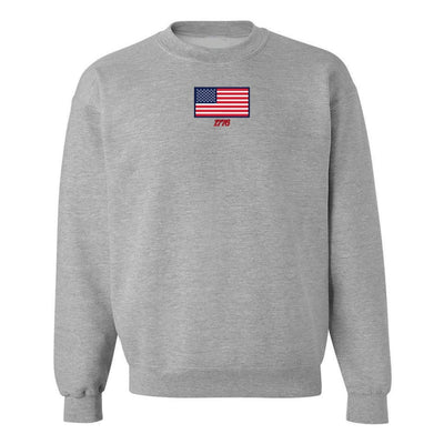 Make It Yours™ 'American Flag' Crewneck Sweatshirt - United Monograms