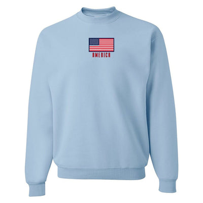 Make It Yours™ 'American Flag' Crewneck Sweatshirt - United Monograms