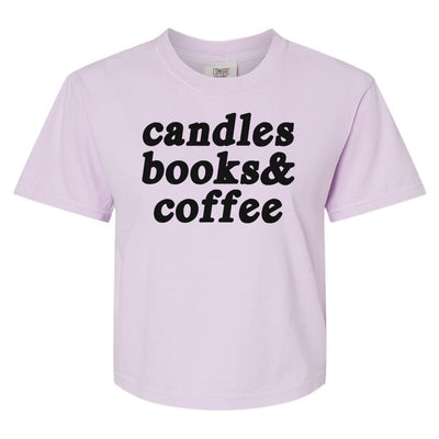 Make It Yours™ '...Books & Coffee' Boxy T-Shirt - United Monograms