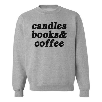 Make It Yours™ '...Books & Coffee' Crewneck Sweatshirt - United Monograms