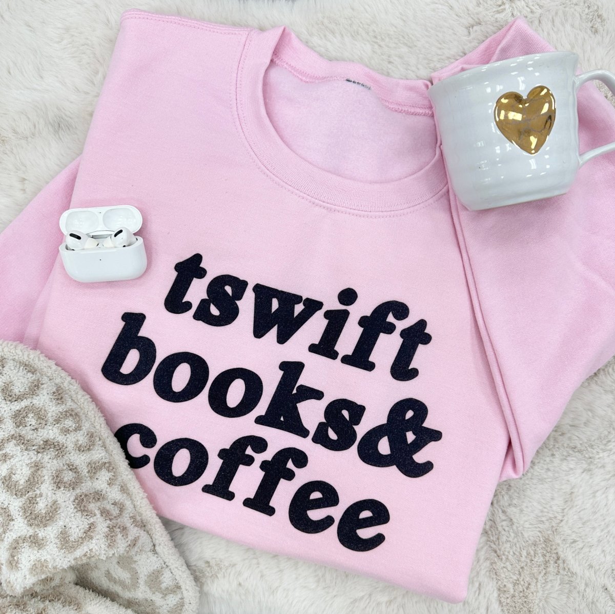 Make It Yours™ '...Books & Coffee' Crewneck Sweatshirt - United Monograms