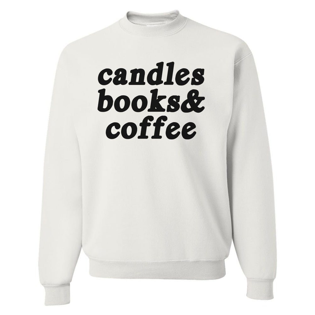 Make It Yours™ '...Books & Coffee' Crewneck Sweatshirt - United Monograms