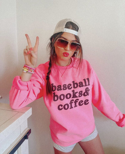 Make It Yours™ '...Books & Coffee' Crewneck Sweatshirt - United Monograms